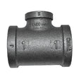 1" x 1" x 1/2" Black Malleable Iron Tee Fitting