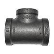 1" x 1" x 3/4" Black Malleable Iron Tee Fitting