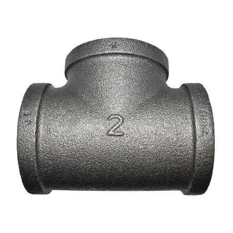 2" Black Malleable Iron Tee Fitting