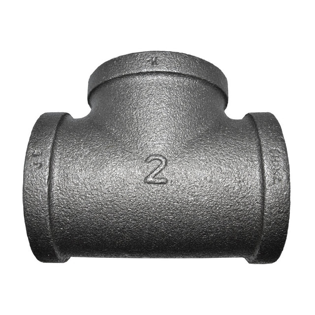 2" Black Malleable Iron Tee Fitting
