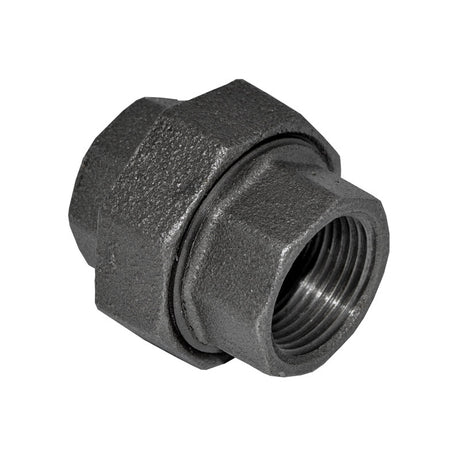 1" Black Iron Union - FPT x FPT