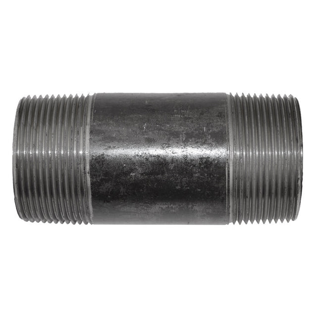 1-1/2" x 4" Black Malleable Iron Nipple