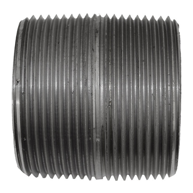 1-1/2" x Close Black Malleable Iron Nipple