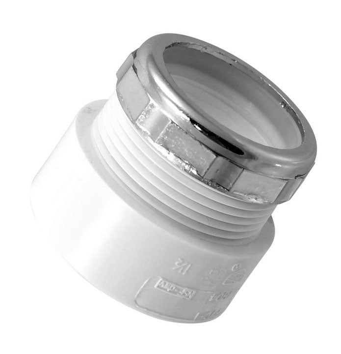 1-1/2" DWV PVC/Chrome Trap Adapter - Female (D116-015 / P104X-015)
