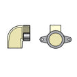 DEZ4107-005SR 1/2" CTS CPVC Drop Ear 90 Degree Zinc Reinforced Elbow