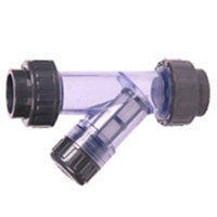 1-1/2" Flui-PRO Clear PVC Y-Strainer,