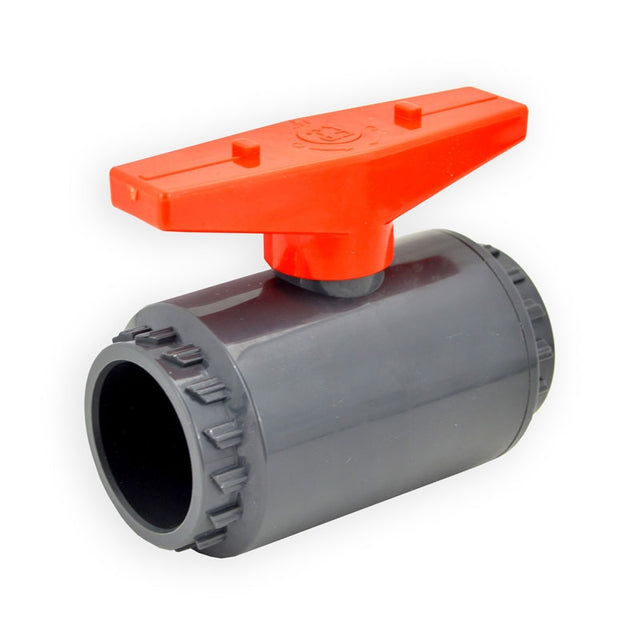 1-1/4" Flui-PRO PVC Compact Ball Valve - Gray / Socket (FP-GS-012
