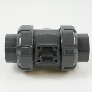 1-1/2"  PVC True Union Ball Valve - Actuation Ready - FP-ISO-TUBV-ST-015