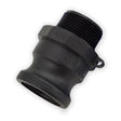 1-1/2" x 1-1/4" Flui-PRO PP Camlock Fitting - Male Camlock x MNPT (FP-PP-F-150/125)