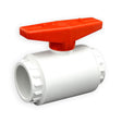 1-1/2" Flui-PRO PVC Compact Ball Valve - White / Socket (FP-WS-015)