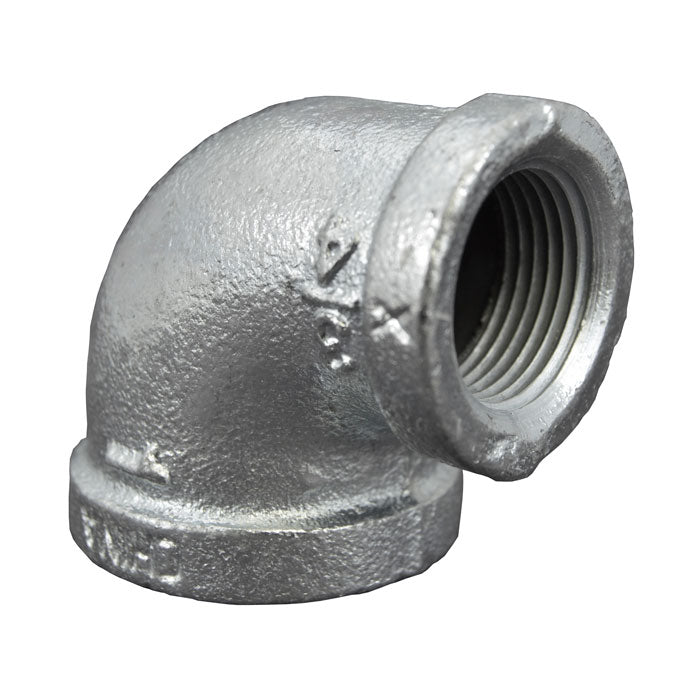 Galvanized Malleable 90 Reducing Elbow - FNPT