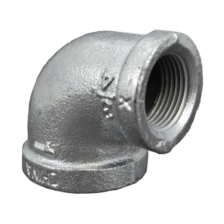 Galvanized Malleable 90 Reducing Elbow - FNPT