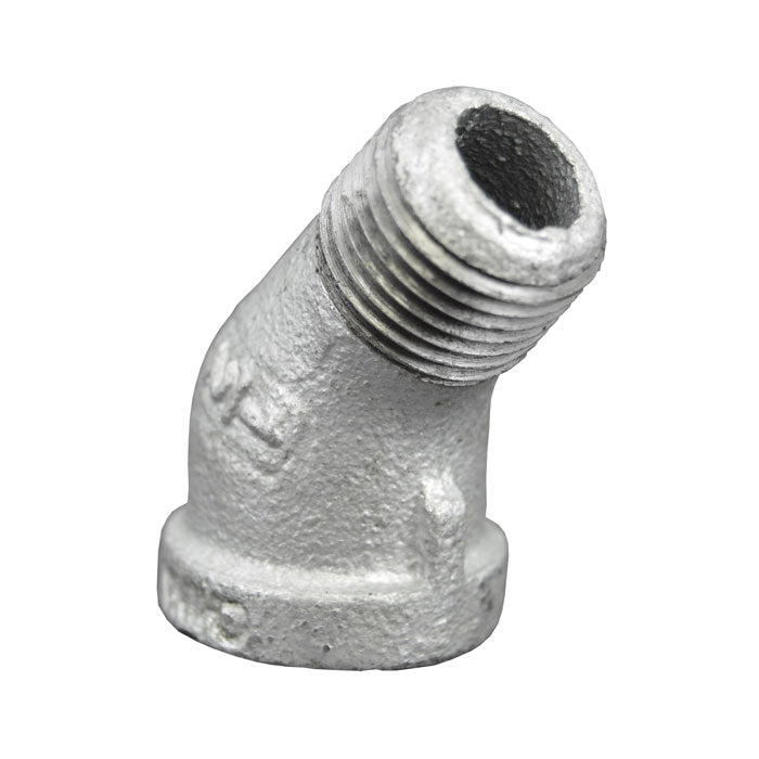 Galvanized Malleable 45 Street Elbow - FNPT x MNPT