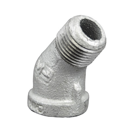 Galvanized Malleable 45 Street Elbow - FNPT x MNPT