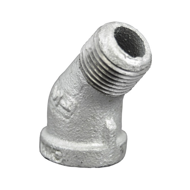 Galvanized Malleable 45 Street Elbow - FNPT x MNPT