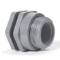1/2" PVC Bulkhead Fitting w/EPDM gasket; Threaded x Threaded End connections