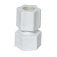1/2" x 3/8" White Kynar® PVDF Connector, Tube x FPT, JACO