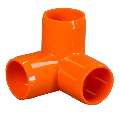 Orange 1-1/4" Furniture Fitting 3-way (FF-3W-012-ORANGE)