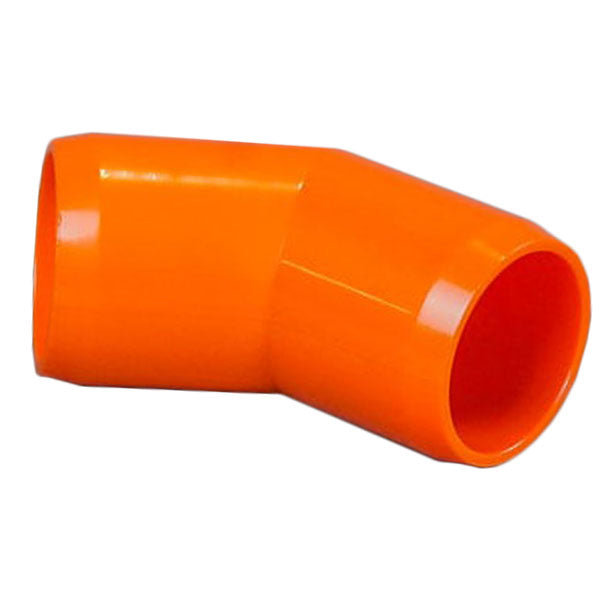 Orange 1-1/2" Furniture Fitting 45 Elbow (FF-45-015-ORANGE)