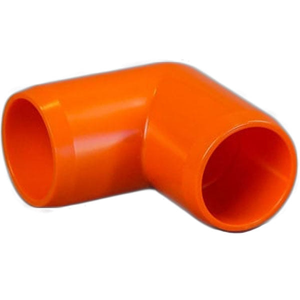 Orange 1-1/4" Furniture Fitting 90 Elbow (FF-90-012-ORANGE)