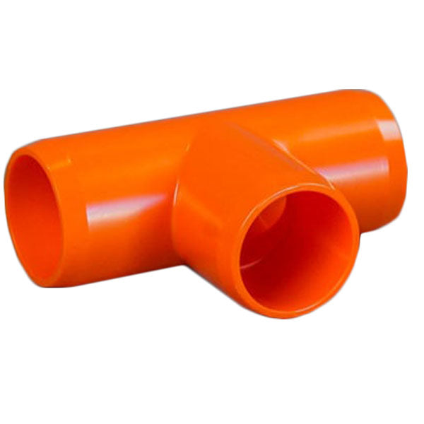 Orange 1-1/2" Furniture Fitting Tee (FF-T-015-ORANGE)