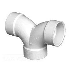 1-1/2" DWV PVC Double 1/4 Bend D327-015