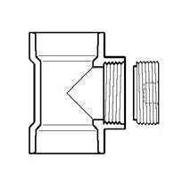 2" DWV PVC Flush C.O. Tee with C.O. Plug P445X-020