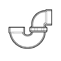 2" DWV PVC Adjustable P-Trap w/ Plastic Nut (P708P-020 / D708-020)