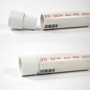 One End Fits Inside Schedule 40 PVC Pipe to Extend the Pipe
