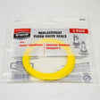 three yellow flush valve seals front