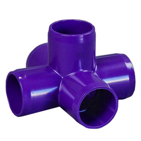 Purple 1/2" Furniture Fitting 5-way (FF-5W-005-PURPLE)