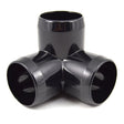 1-1/4" 3-Way PVC Fitting - Black Furniture Grade