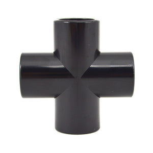 1/2" PVC Cross - Black Furniture Grade