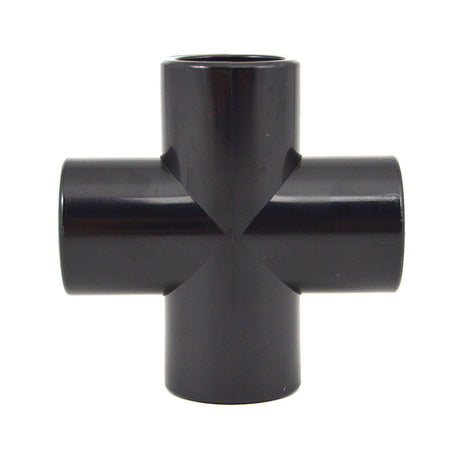 1/2" PVC Cross - Black Furniture Grade