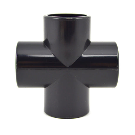 3/4" PVC Cross - Black Furniture Grade
