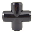 1-1/4" PVC Cross - Black Furniture Grade