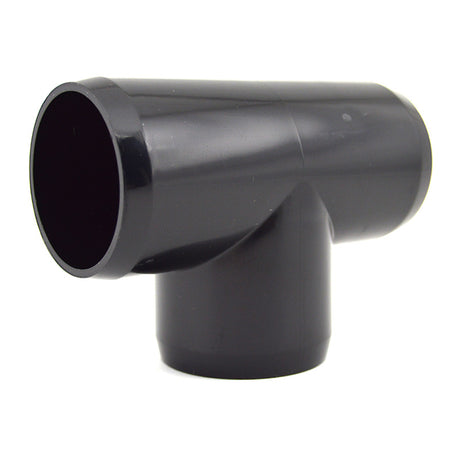 1-1/2 inch Black PVC Tee - Side View
