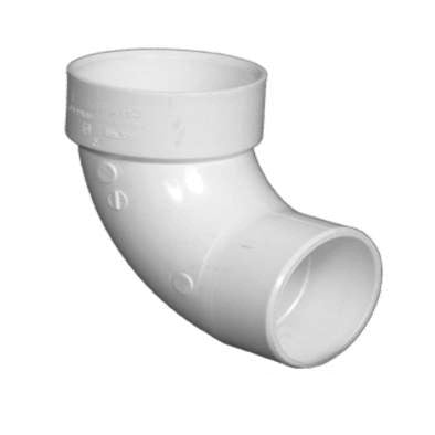4" DWV PVC 1/4 Bend - Street D302-040