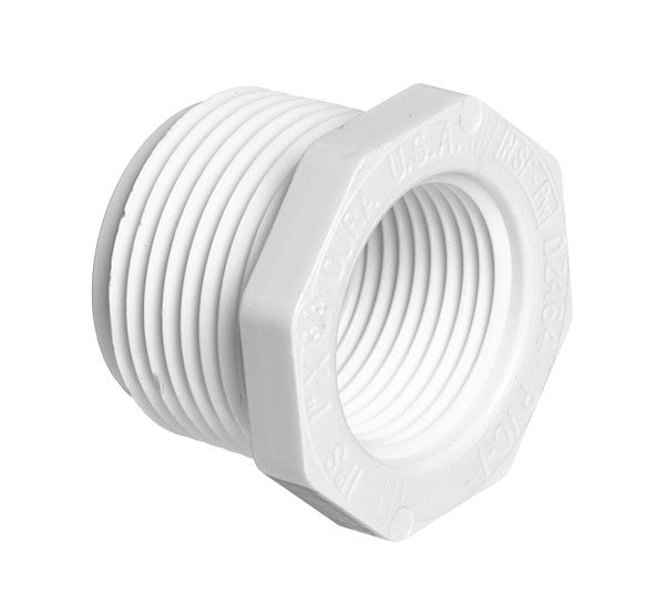 3/4" x 1/2" Sch 40 PVC Reducer (T.T.) Bushing Mipt x Fipt 439-101