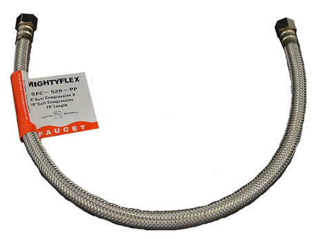 20" stainless steel faucet connector with tag