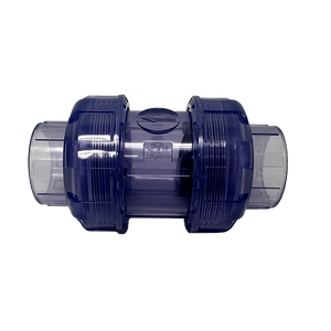 1 1/4" Clear PVC True Union Swing Check Valve - Socket (SK-TUSC-012) - front