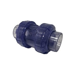 1 1/4" Clear PVC True Union Swing Check Valve - Socket (SK-TUSC-012) - side