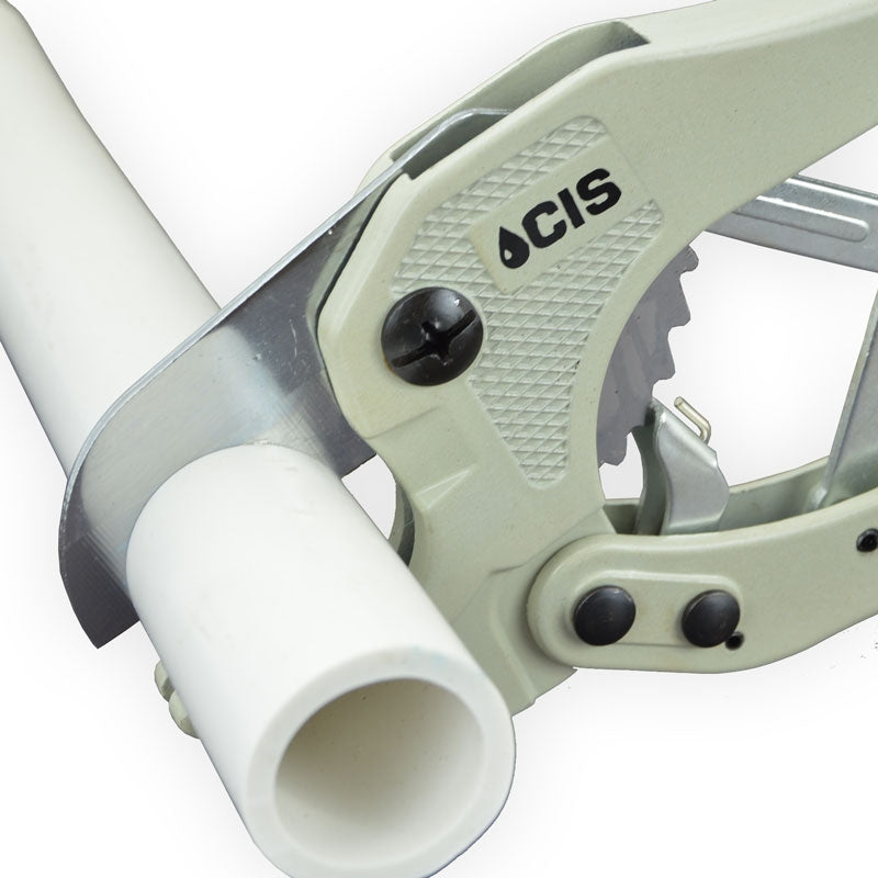 PVC Pipe Cutting Tool in Use