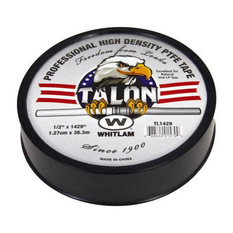 Whitlam TALON 1/2" x 1429" High Density Gray PTFE Tape TL1429
