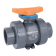 1" PVC TBH Series Ball Valve, FPM Seals, Socket / Threaded Ends