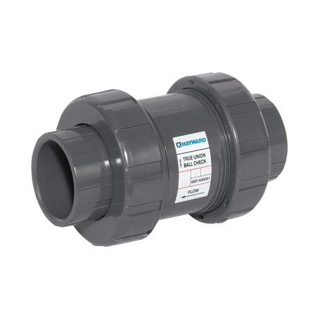 Product Image for - 1/2" PVC True Union Ball Check Valves w/FPM o-rings;...