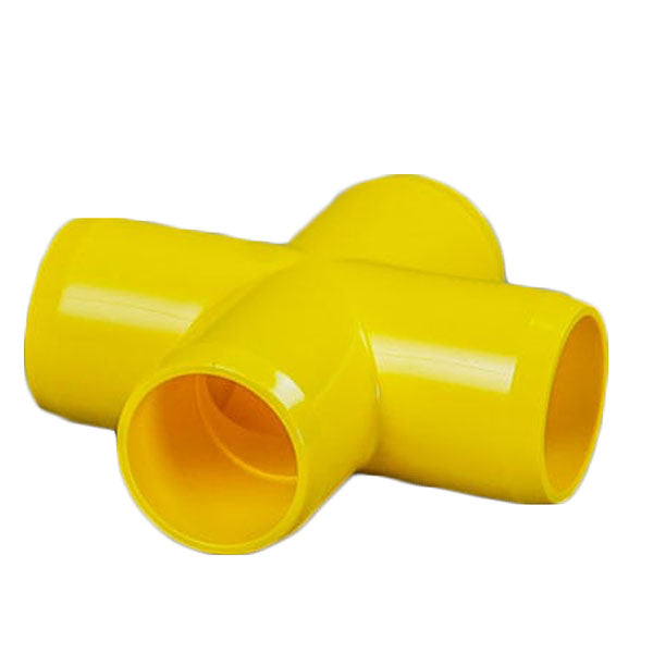 Yellow 1-1/4" Furniture Fitting Cross (FF-X-012-YELLOW)